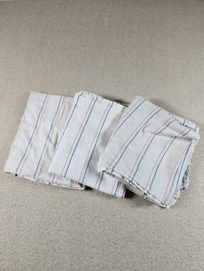 Vintage Angelica Baby Receiving Blanket Lot Of 3 Striped Cotton Blend